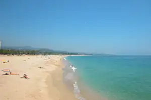 Camping Barcelona - Strand vom Campingplatz am Mittelmeer