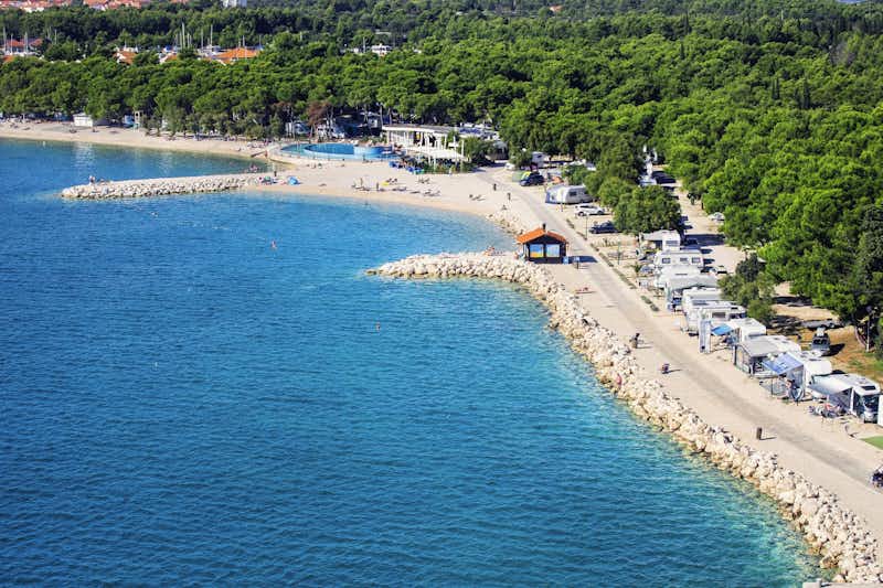 Camping Beach Resort Solaris - Campingplatz am Waldrand direkt am Strand mit Blick auf das adriatische Meer