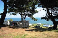 Camping Bellevue  -  Zeltplatz vom Campingplatz am Atlantischen Ozean in der Bretagne