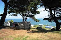Camping Bellevue  -  Zeltplatz vom Campingplatz am Atlantischen Ozean in der Bretagne