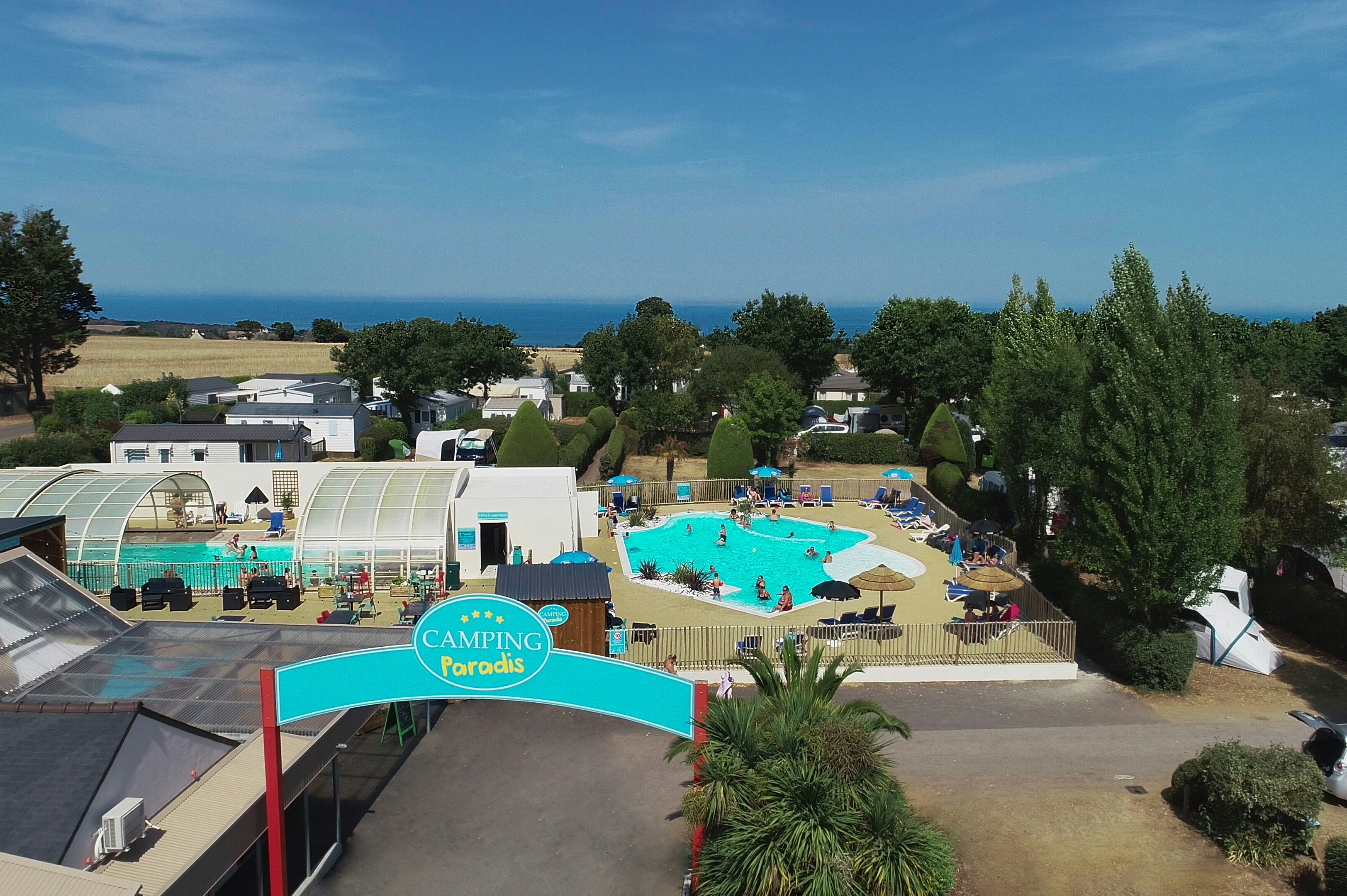 Camping Paradis Bellevue Erquy - Eingang des Campingplatzes