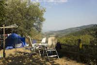 Camping Belsito - Zeltplatz mit Blick auf die Hügel der Toskana