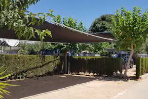 Camping Benisol - Leere schattiger Stellplatz