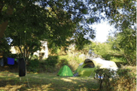 Camping Bij het oude landhuis - Stellplätze im Schatten der Bäume auf dem Campingplatz