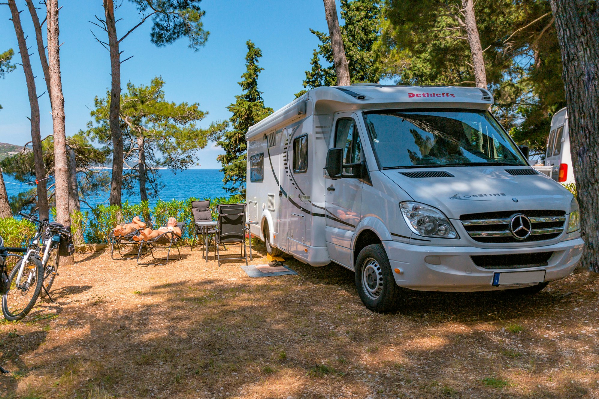 Camping Bijar - Standplatz mit Meerblick