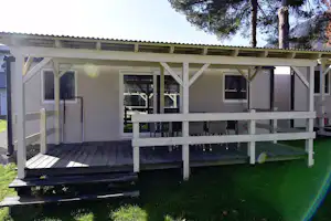 Camping Blasge - Mobilheim mit überdachter Veranda