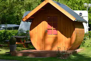 Camping Bleesbruck - Mobilheim-Pod auf dem Campingplatz