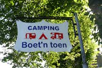 Camping Boet'n Toen - Eingang des Campingplatzes