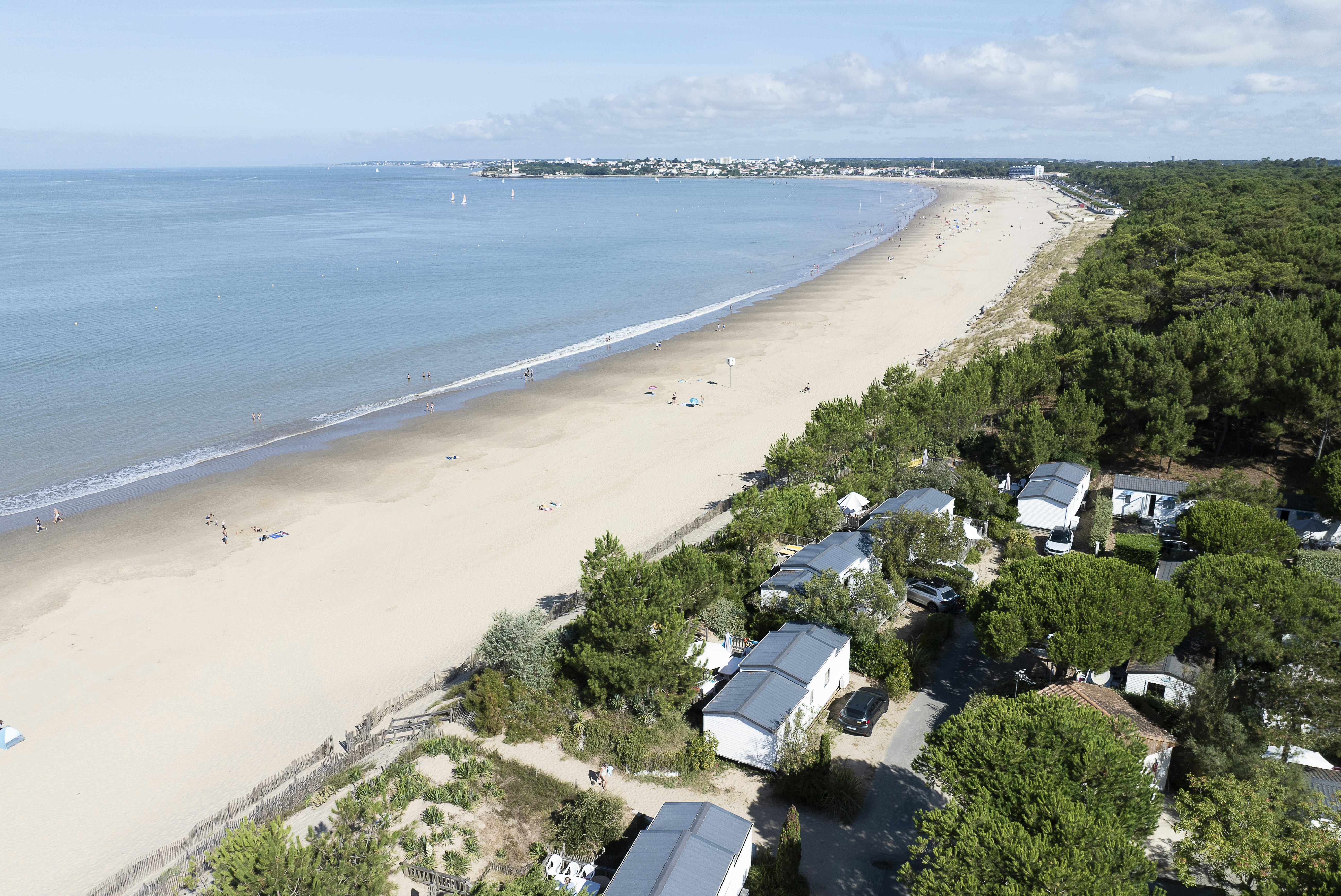 Camping Bois Soleil - Blick auf den Campingplatz am Strand