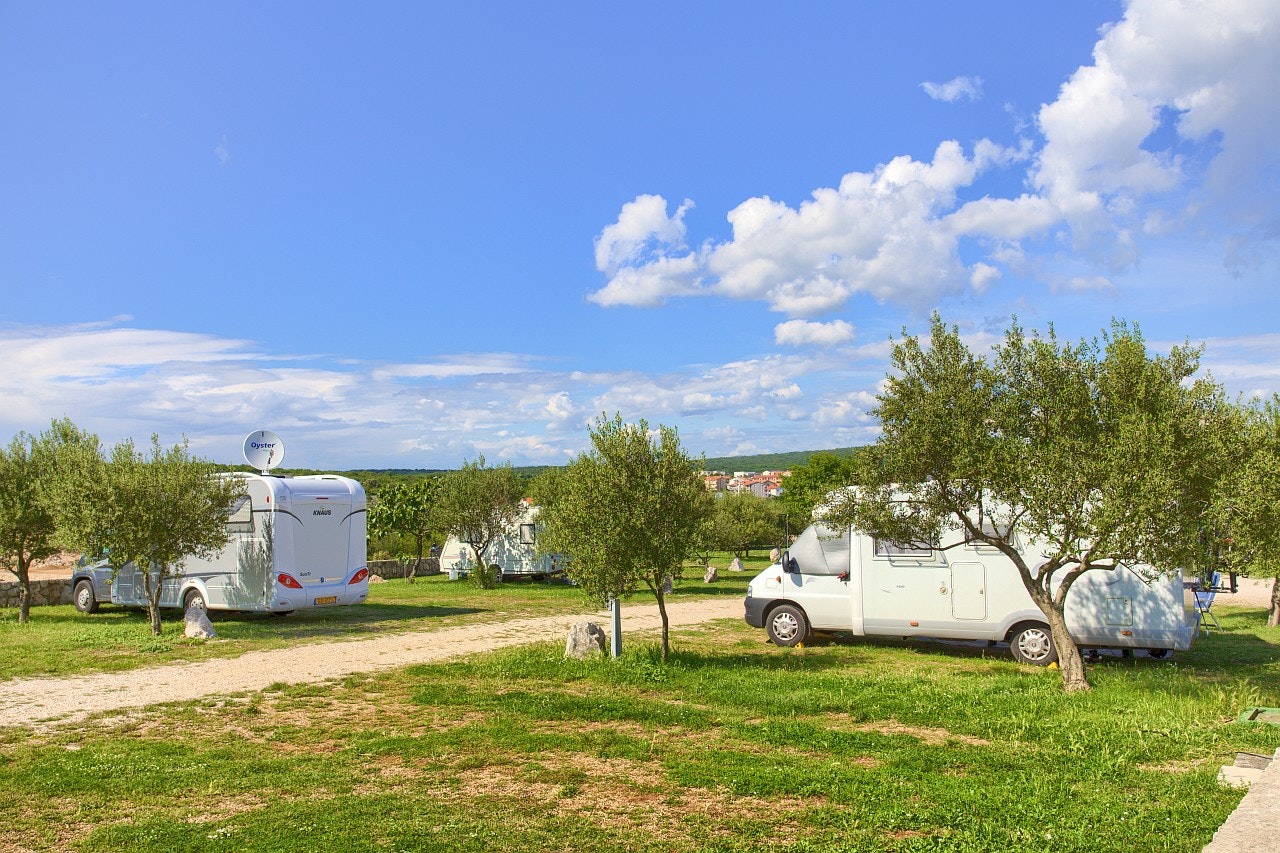 Camping Bor - Standplatzwiese auf dem Campingplatz