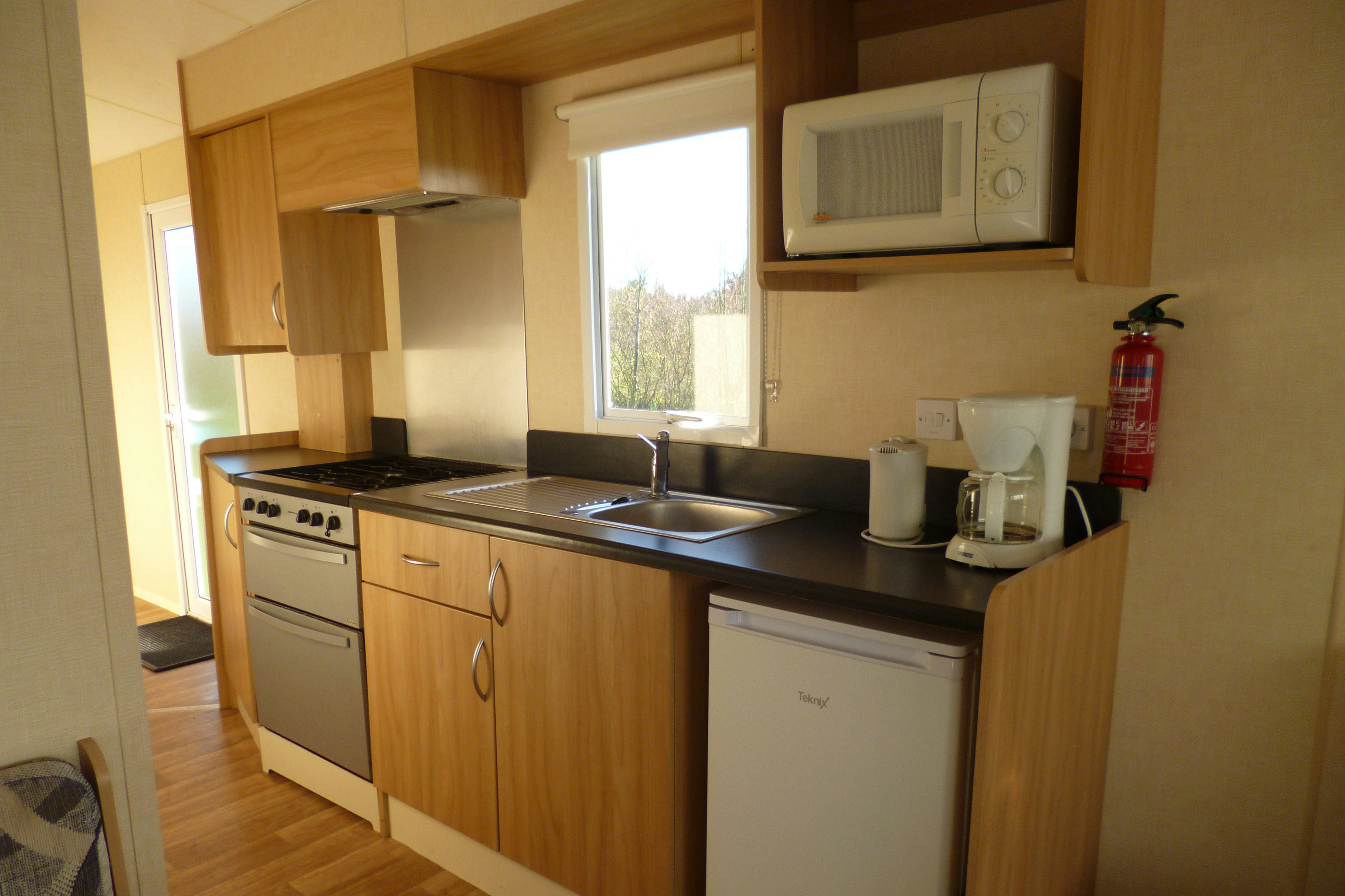Camping Boszicht - Innenansicht Küche Mobilheim