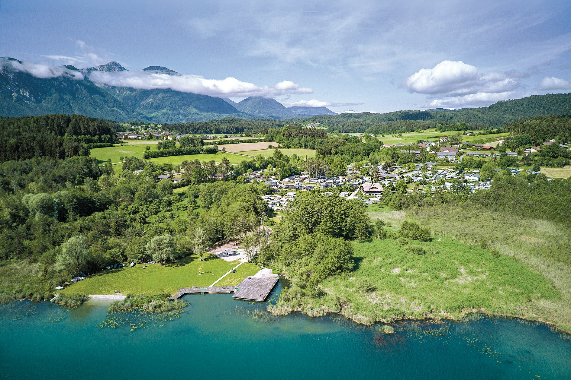 Camping Breznik Turnersee  - Campingplatz aus der Vogelperspektive