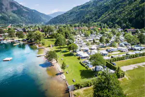 Camping Brunner am See - Luftaufnahme des Campingplatzes am See