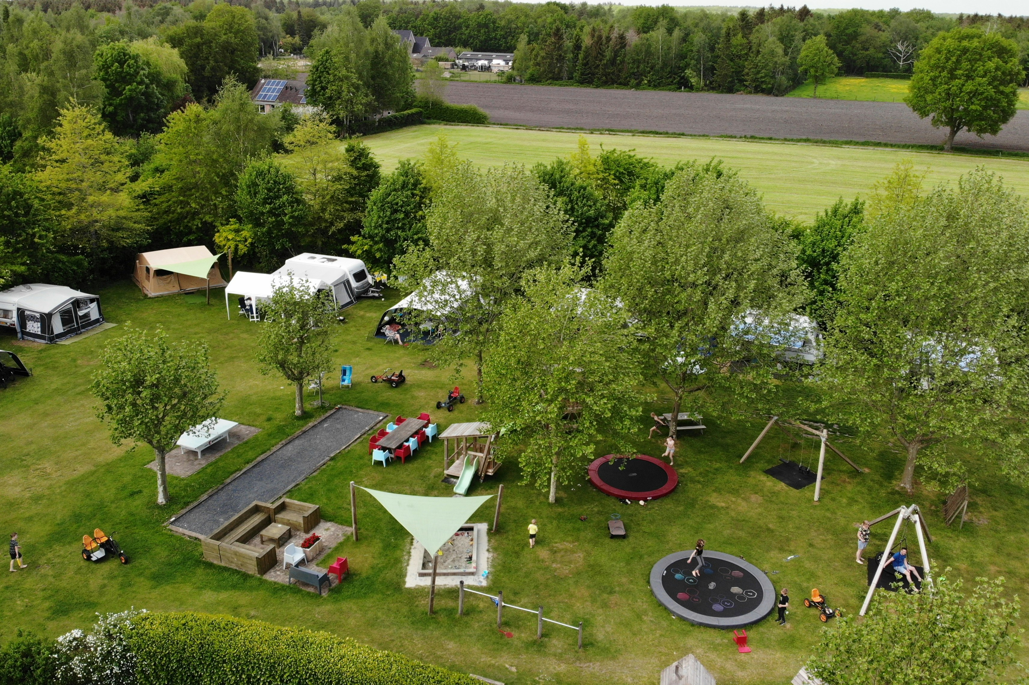 Camping Buitenplaats Drenthe  - Luftaufnahme des Campingplatzes