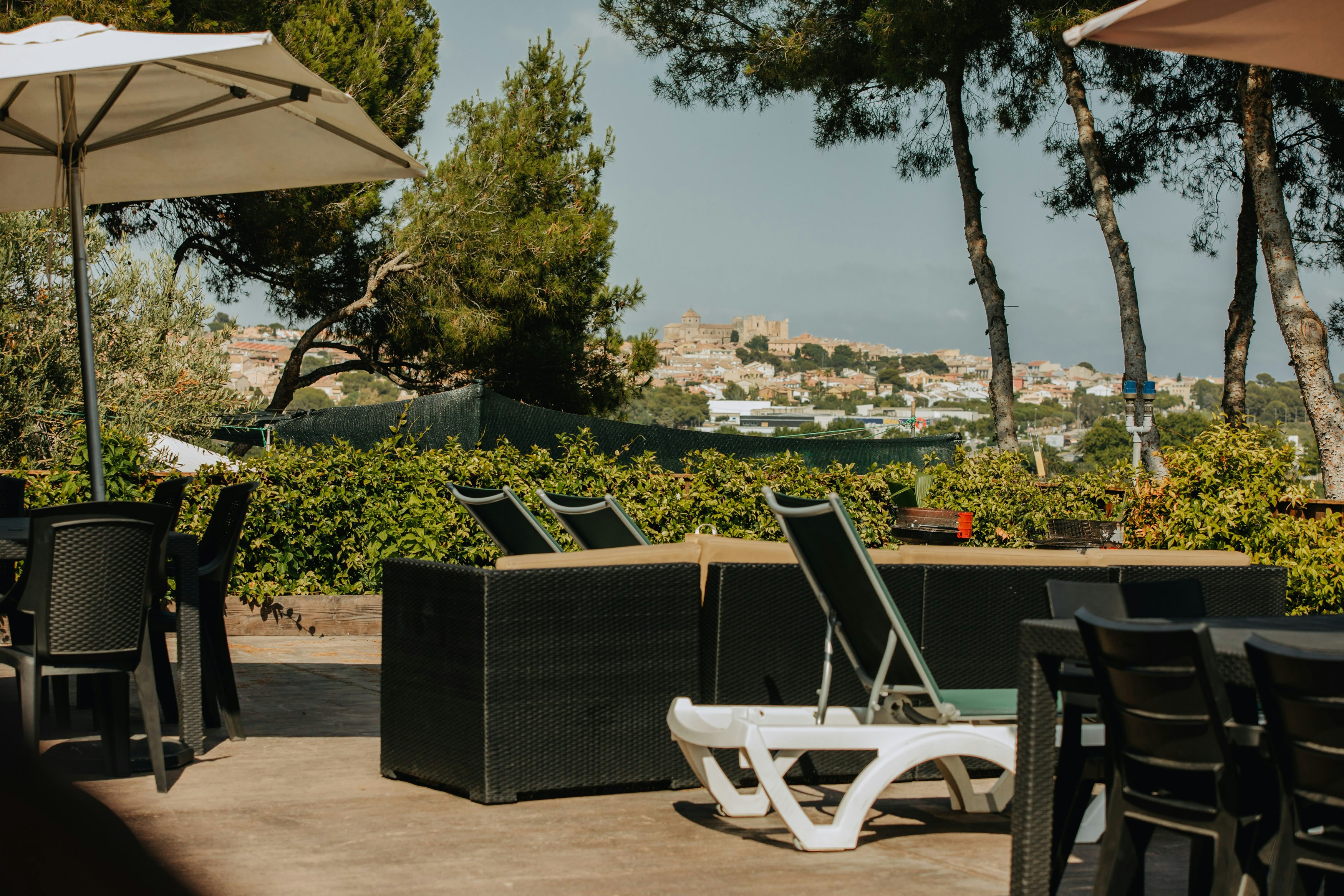 Camping Caledonia - Terrasse auf dem Campingplatz