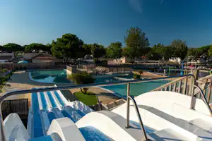 Camping Campéole La Côte des Roses Camping Club La Côte des Roses - Rutschen im Wasserpark des Campingplatzes