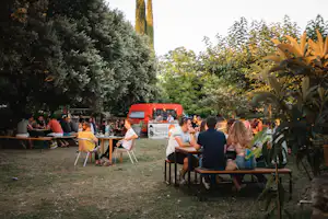 Camping Can Coromines - Snackbar mit Terrasse auf dem Campingplatz