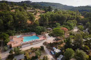 Camping Aix-en-Provence - Luftaufnahme des Campingplatzes