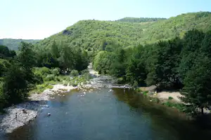 Camping Chantemerle - Tarn Fluss am Campingplatz