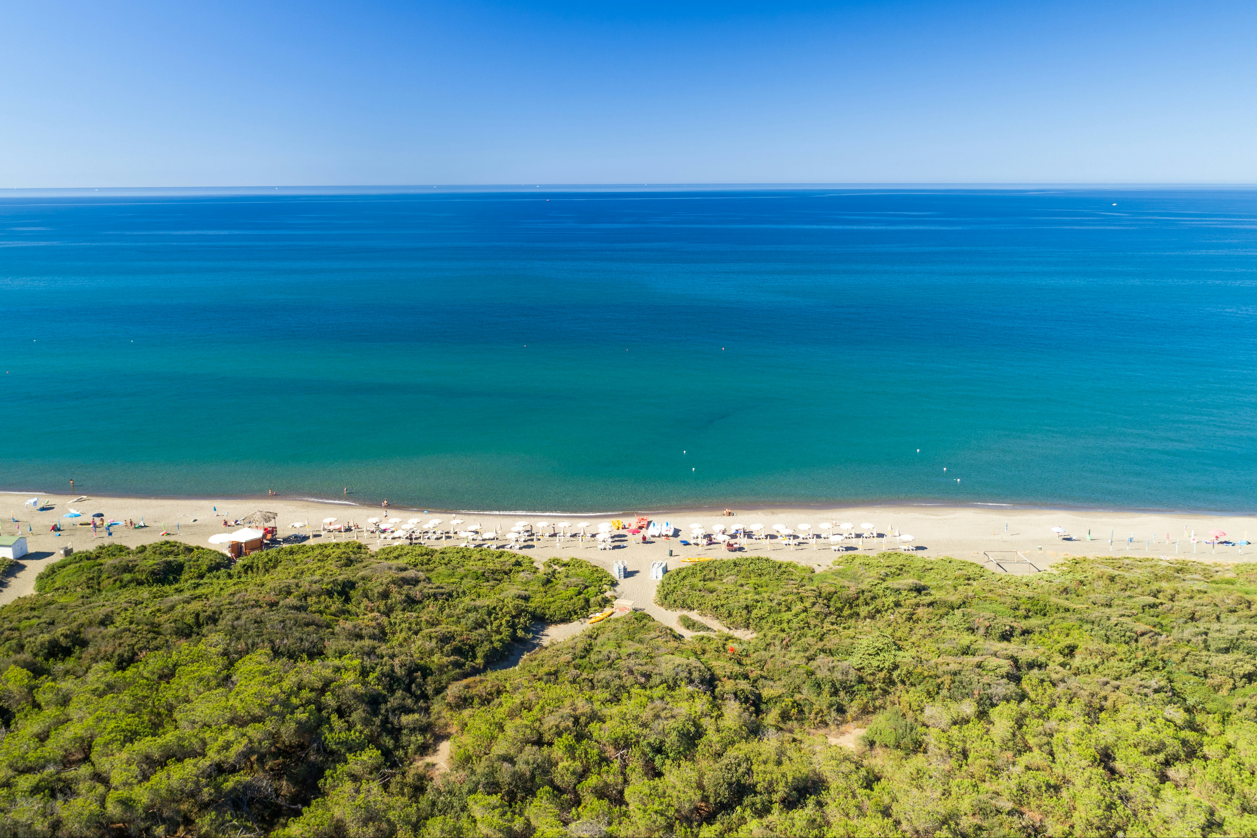 Camping Club Degli Amici  - Campingplatz am Strand aus der Vogelperspektive
