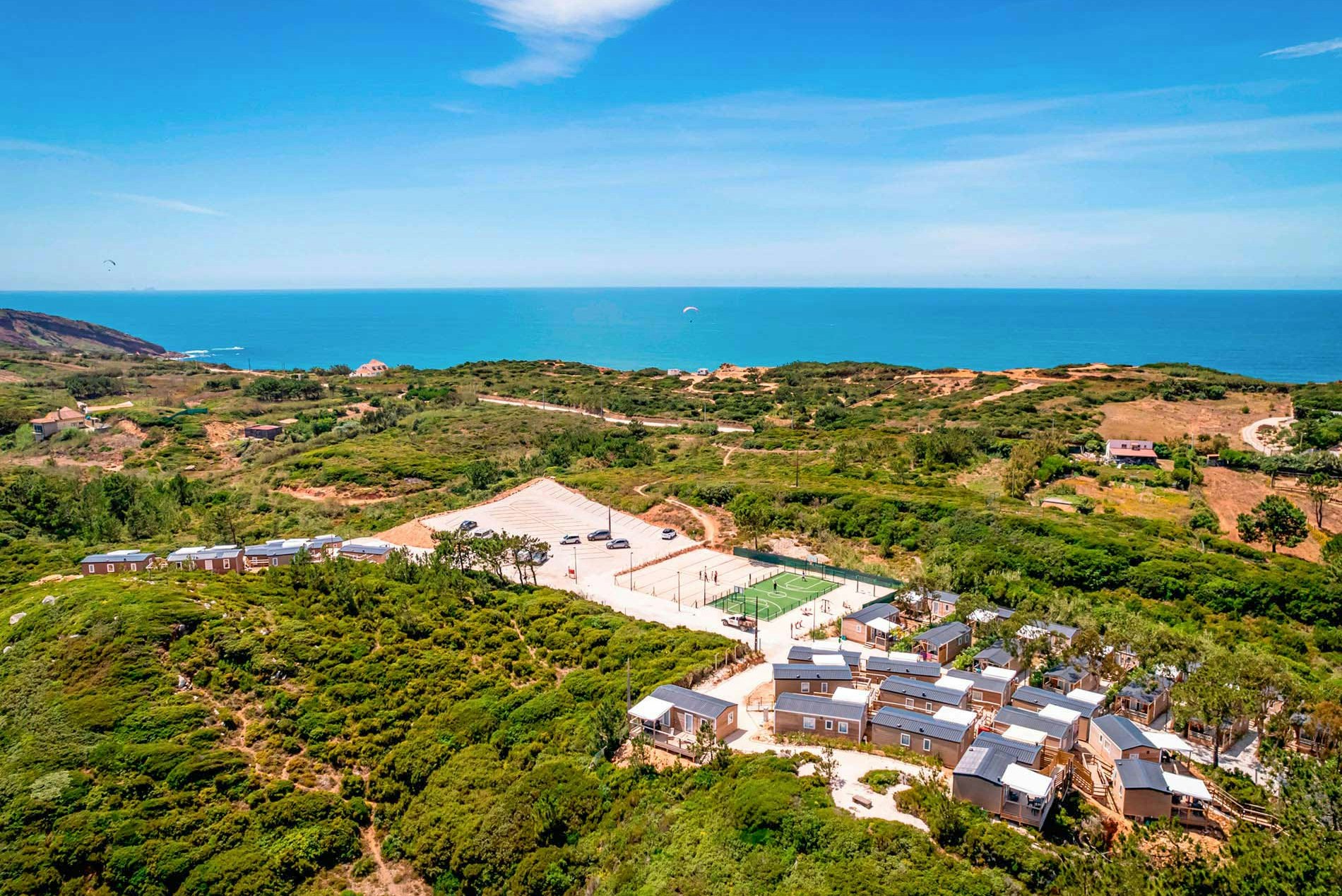 Yelloh! Village Colina do Sol  Camping Colina do Sol  - Luftaufnahme des Campingplatzes am Meer