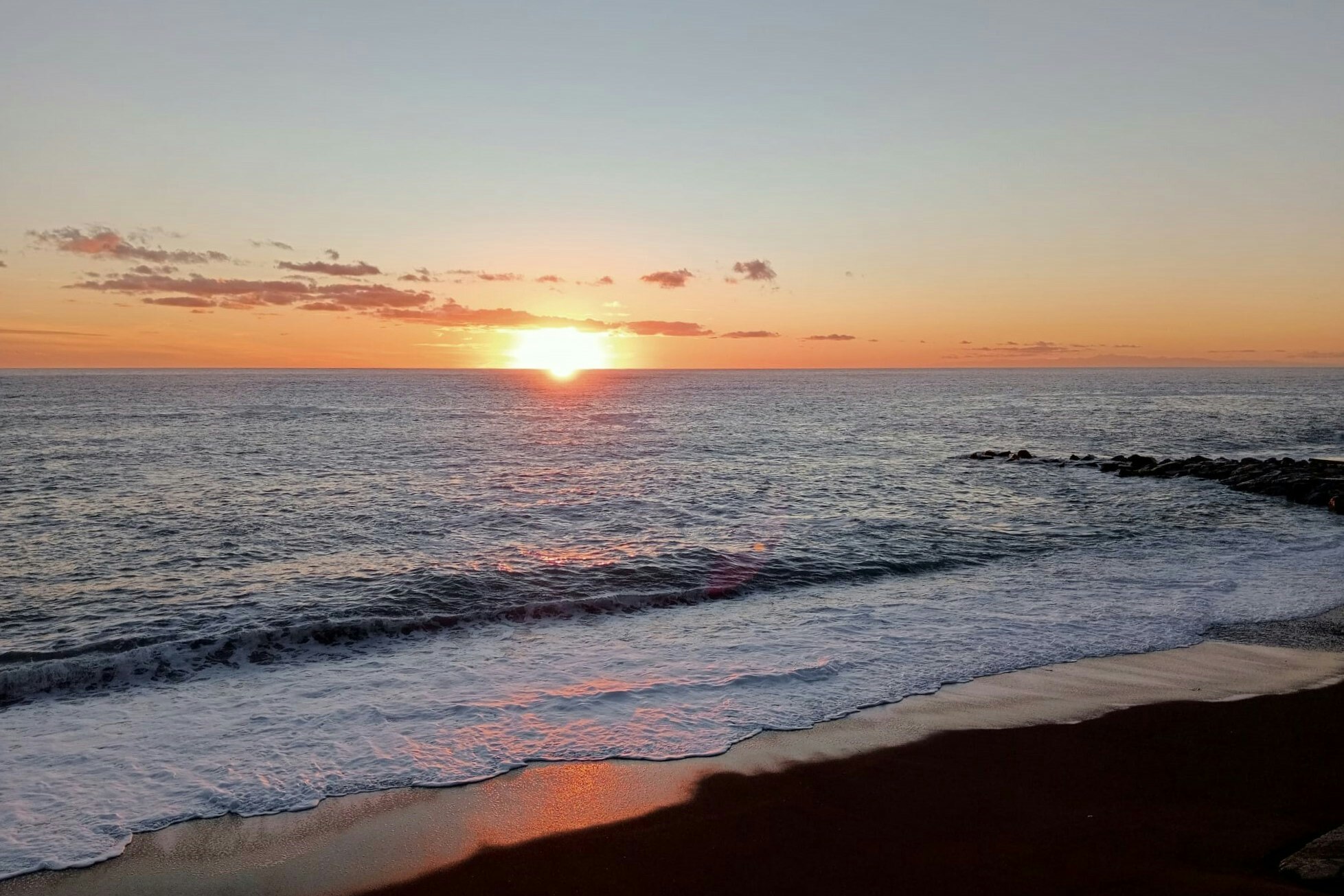 Camping Costabella - Blick auf den Sonnenuntergang über dem Meer