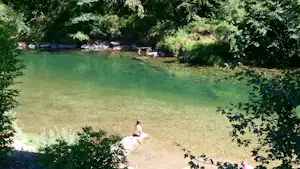 Camping Couderc - Badesee auf dem Campingplatz