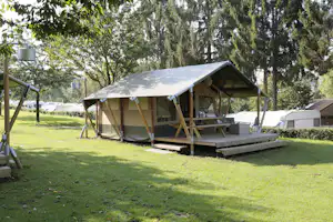 Camping De Bosrand - Mobilheim vom Campingplatz mit Veranda