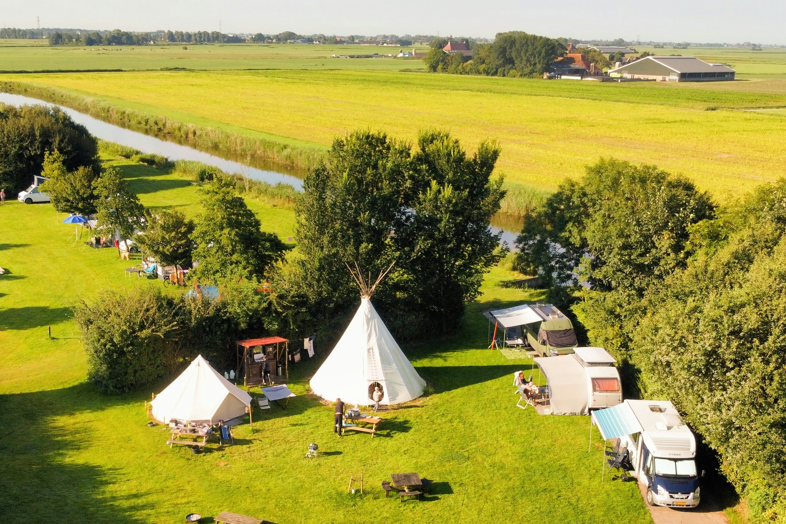 Camping De Finne  - Luftaufnahme des Campingplatzes