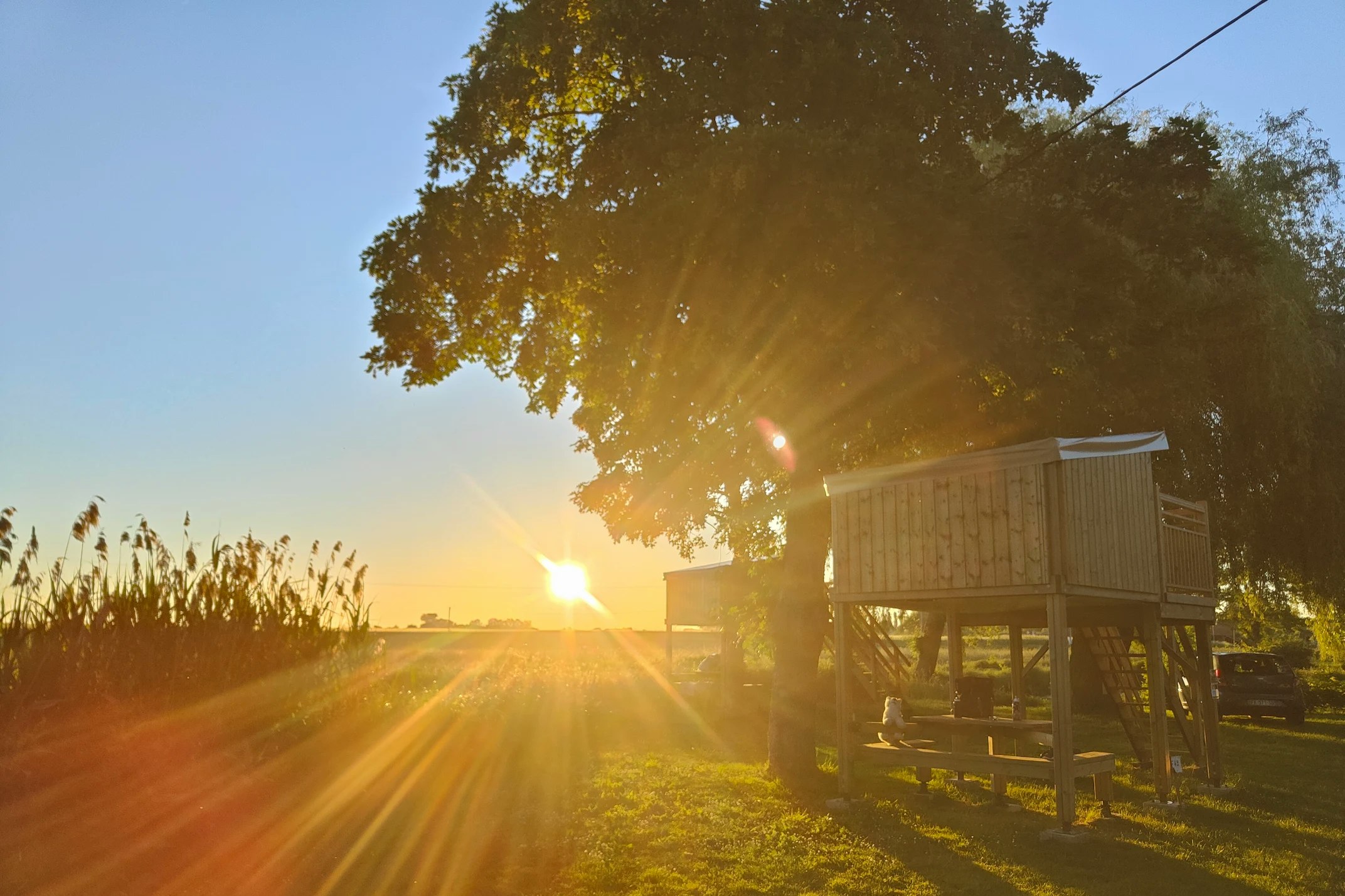 Camping de Graçay - Sonnenuntergang auf dem Campingplatz