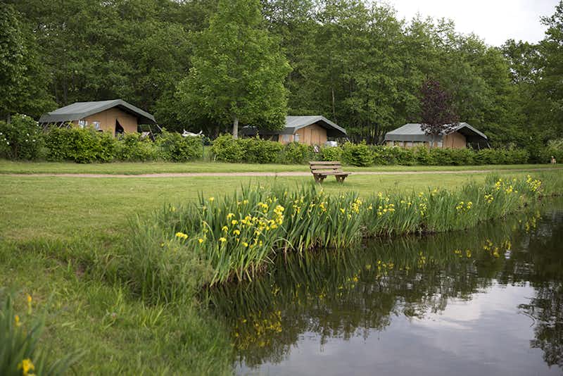 Camping de L' Étang du Goulot - Safarizelte auf dem Campingplatz in der Nähe eines Teichs