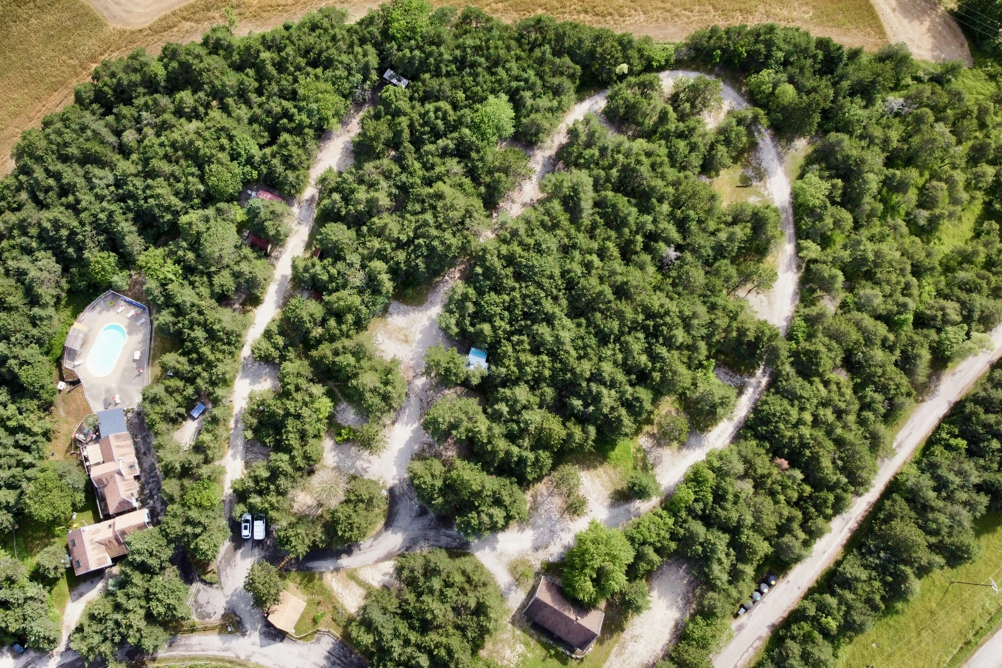 Camping de la Chabannerie  Camping la Chabannerie  - Luftaufnahme des Campingplatzes