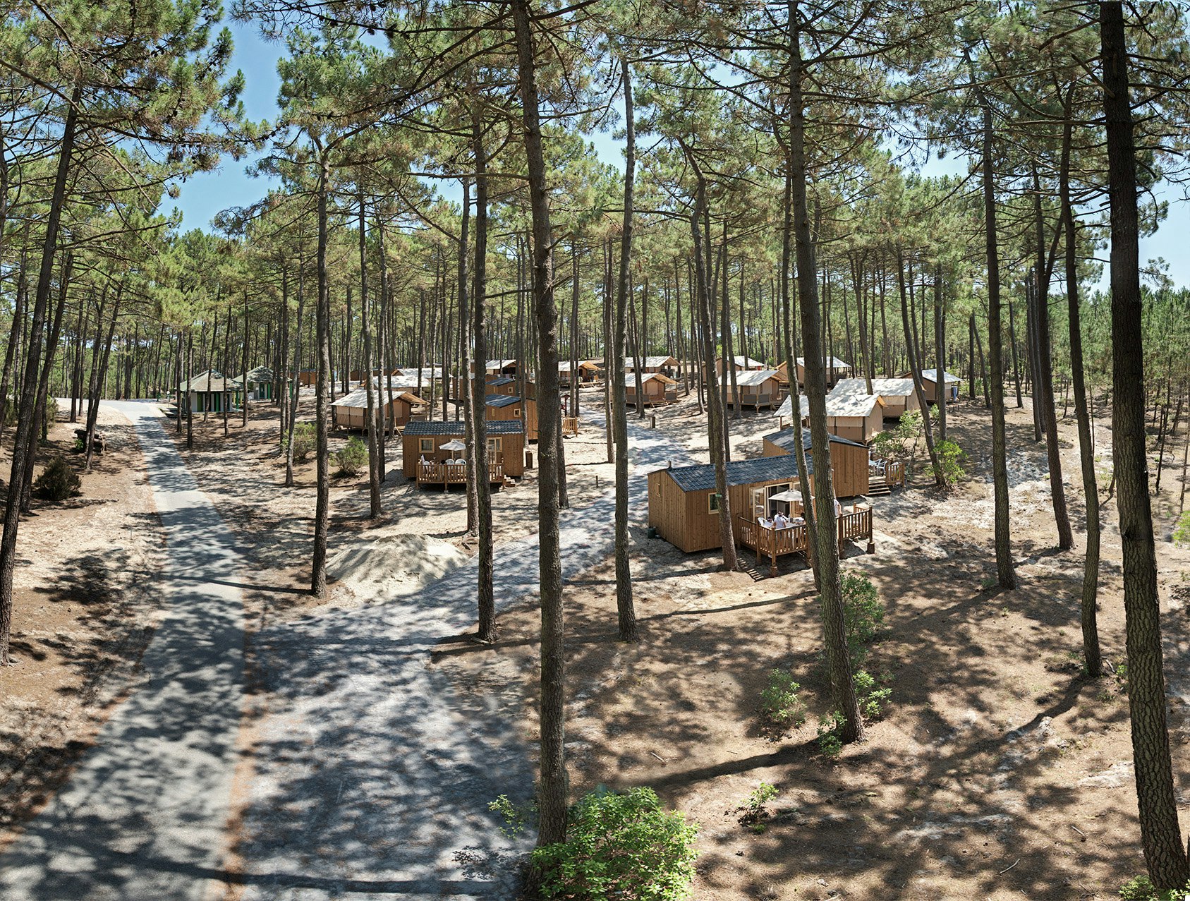 Camping de la Dune Bleue  - Mobilheime auf dem Campingplatz