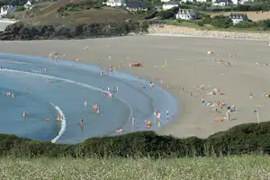 Camping de la Mer d'Iroise - Strand vom Campingplatz an der Atlantikküste Frankreichs