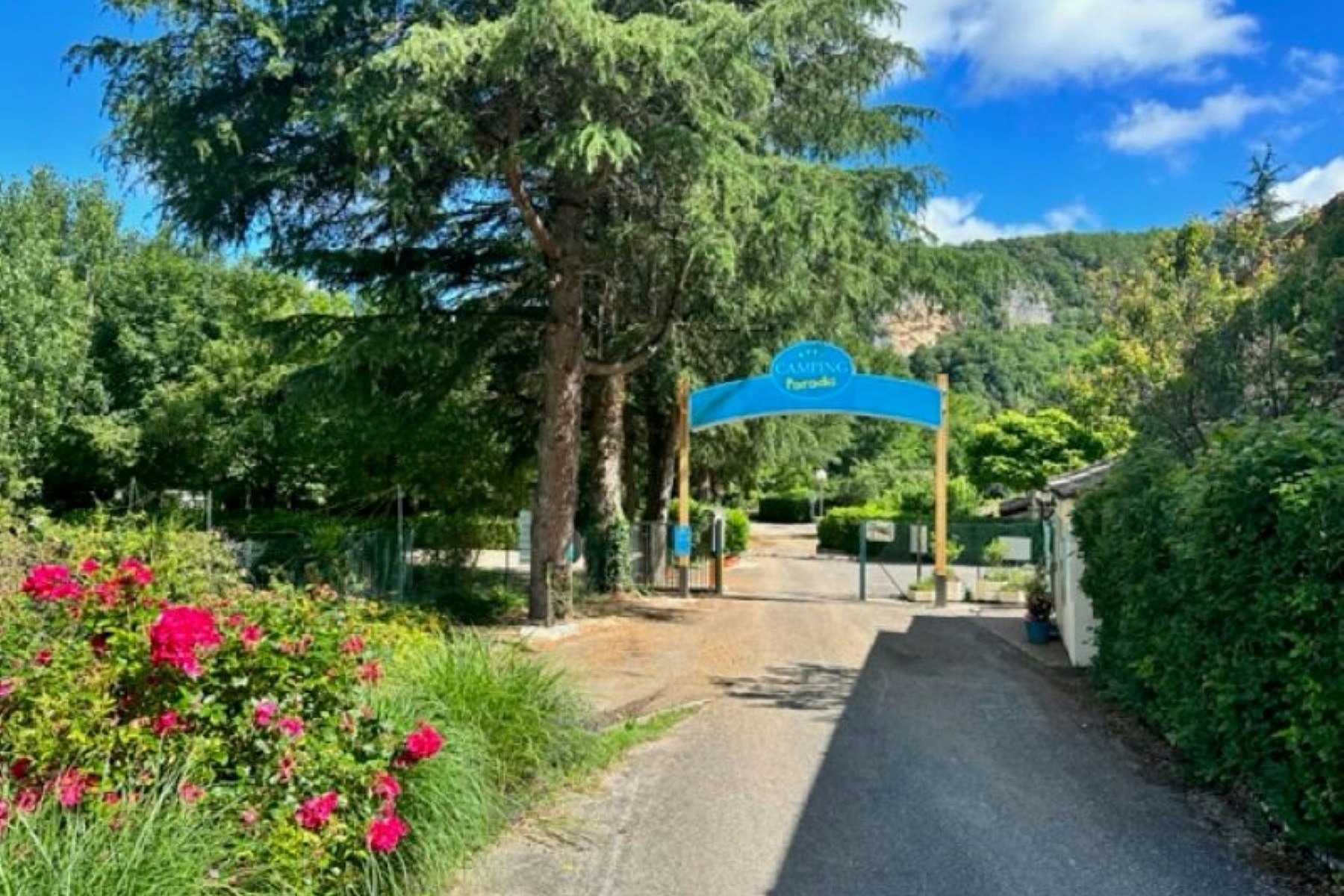 Camping de la Plage - Eingang zum Campingplatz