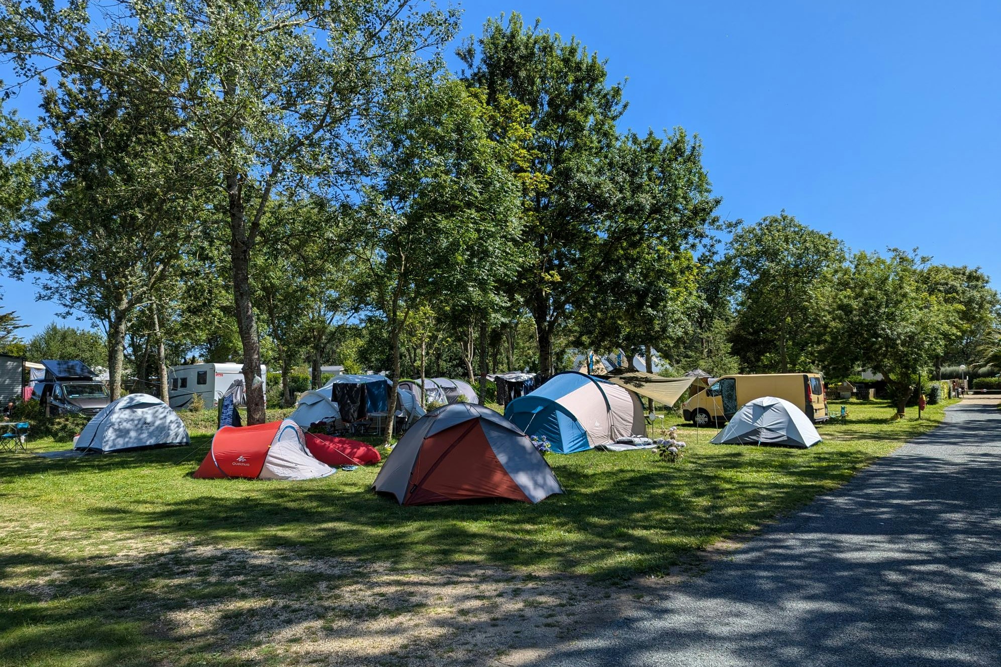 Camping De Lanven - Zeltwiese auf dem Campingplatz