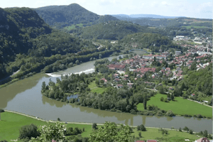 Camping de l'Ile - Aussicht vom Berg