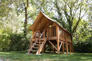 Sites et Paysages Camping de l'Etang - Mobilheim mit Terrasse auf dem Campingplatz