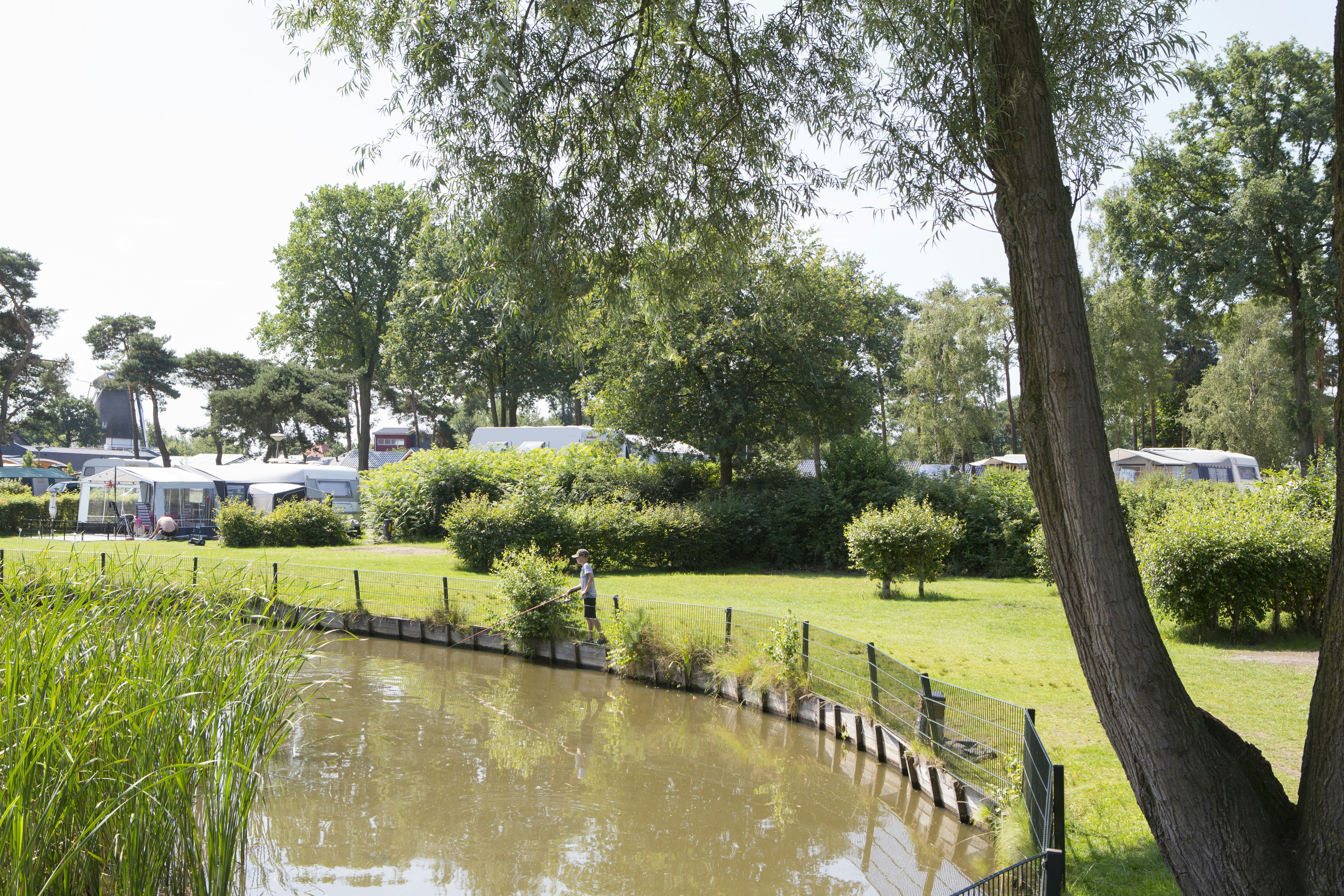 Camping De Molenhof - See und Standplätze auf dem Campingplatz