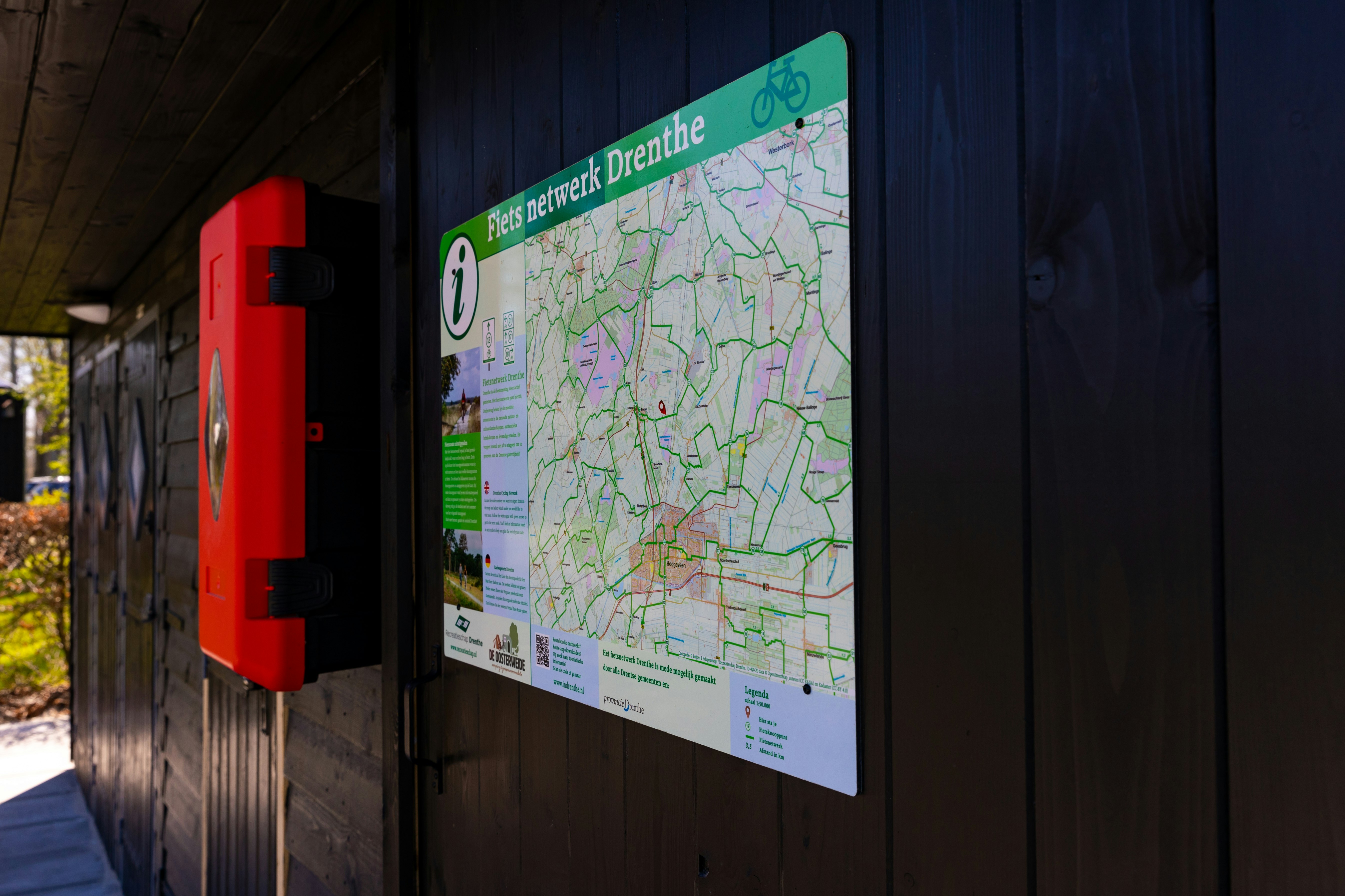 Camping De Oosterweide - Plan der Fahrradwege in der Umgebung des Campingplatzes