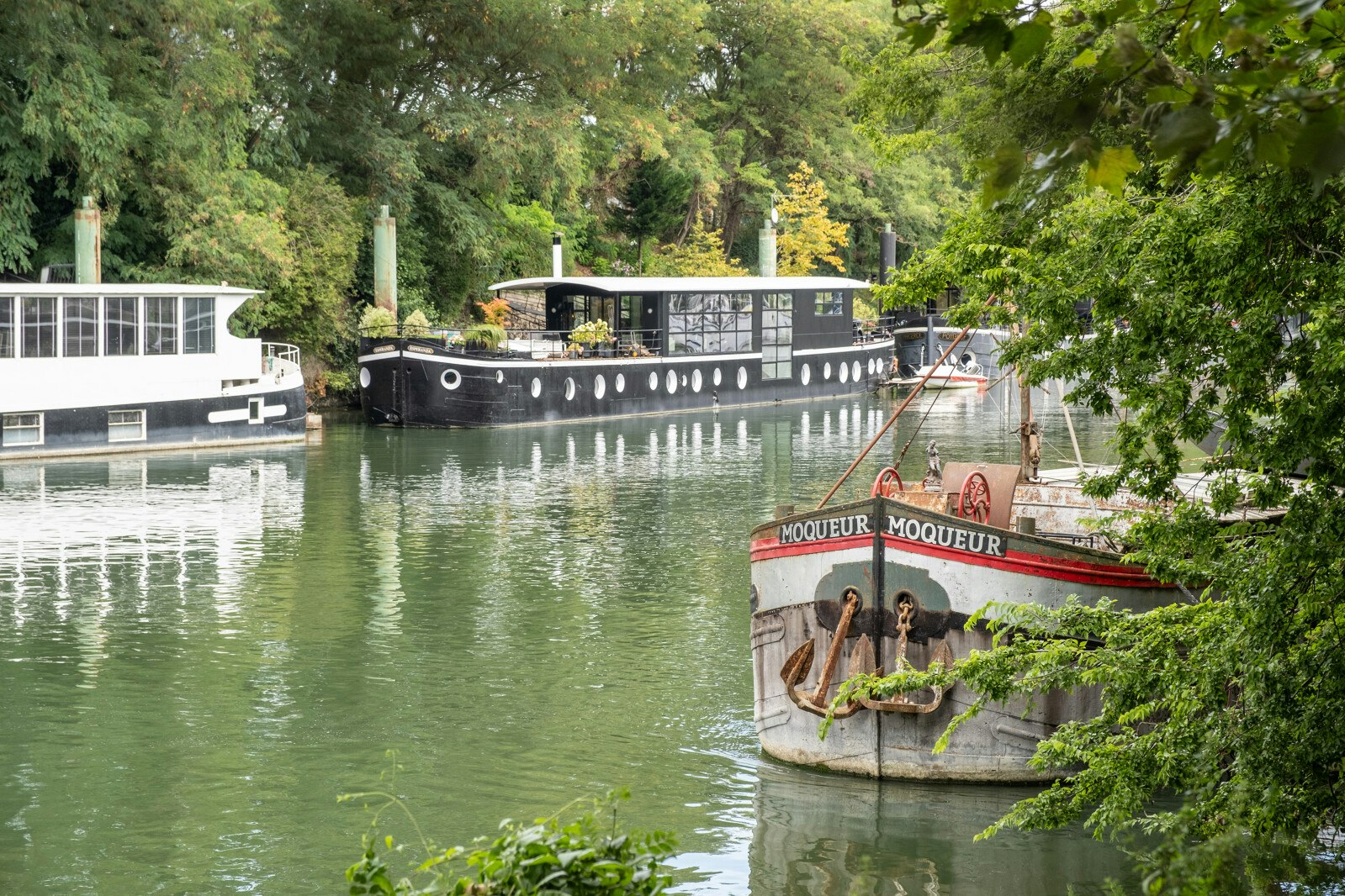 Camping de Paris Blick auf den Fluss vom Campingplatz
