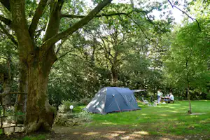 Camping de Pont Calleck - Blick auf einen Zeltplatz auf der Wiese