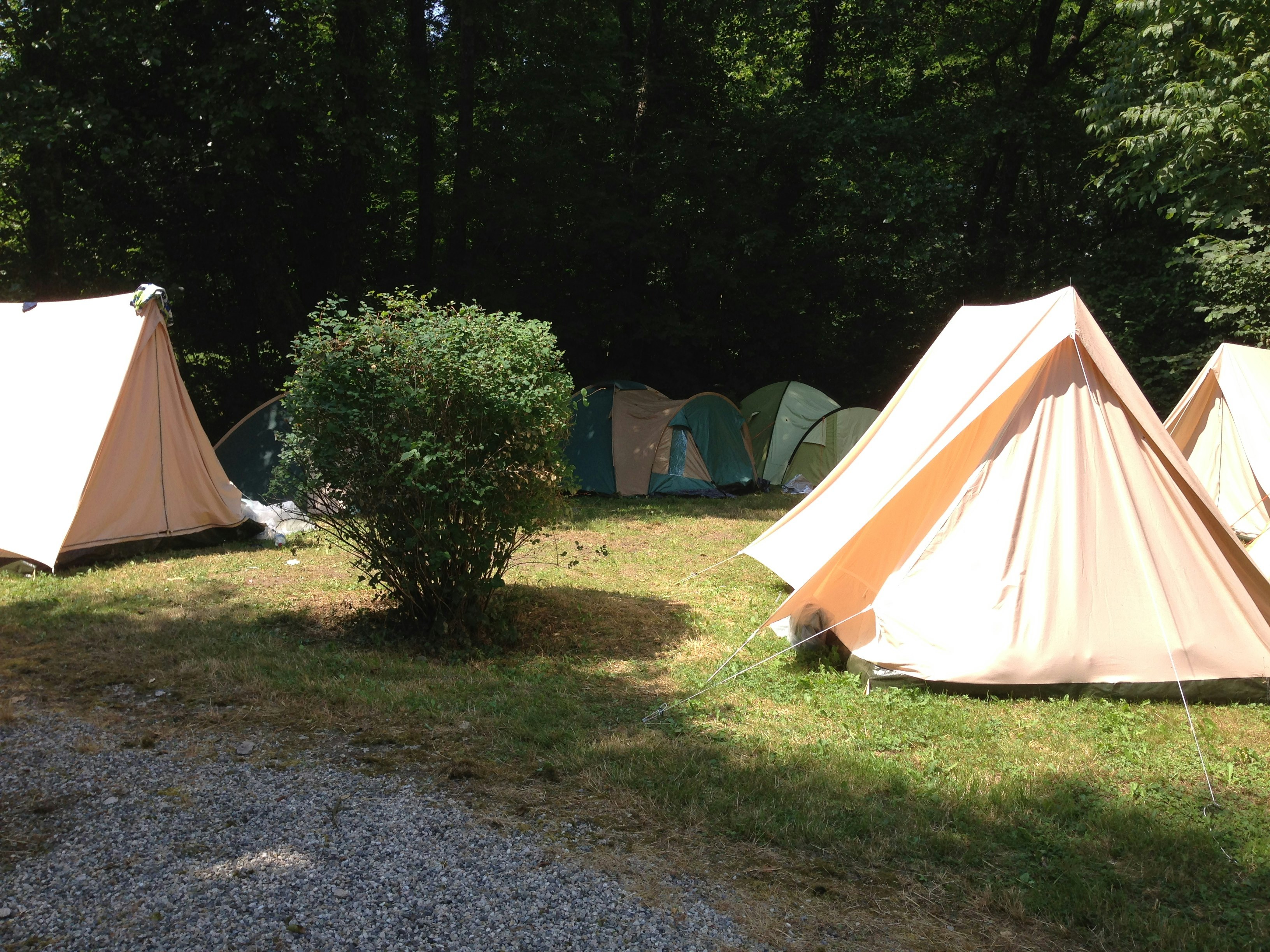 Camping De Saumont - Zeltwiese auf dem Campingplatz