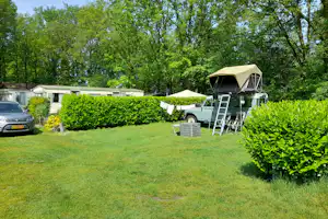 Camping De Vechtkamp - Camper mit Dachzelt auf dem Campingplatz