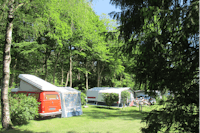 Camping De Zeven Heuveltjes -  schattiger Wohnmobilstellplatz im Grünen auf dem Campingplatz 