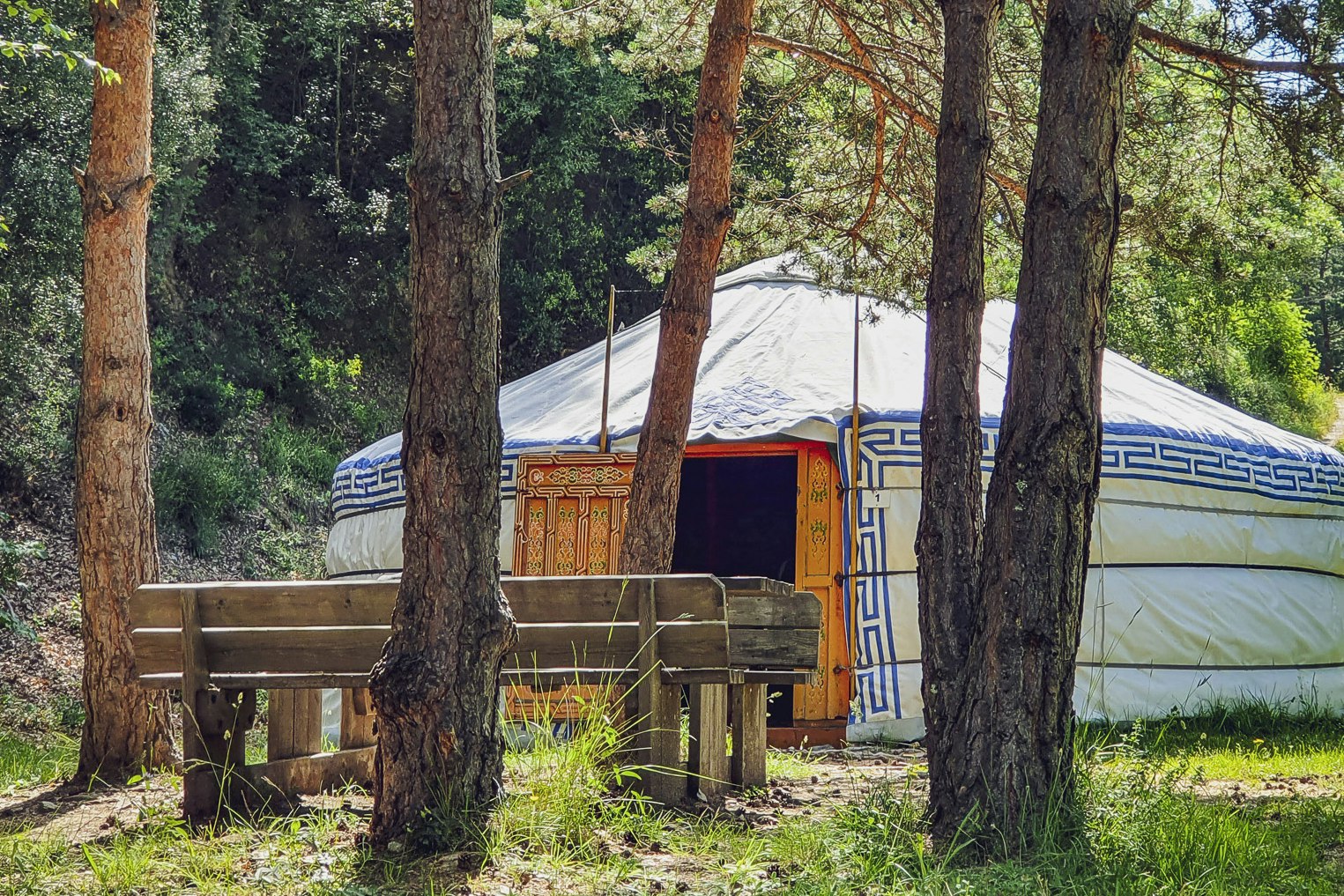 Camping des Randonneurs - Jurte auf dem Campingplatz