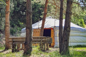 Camping des Randonneurs - Jurte auf dem Campingplatz