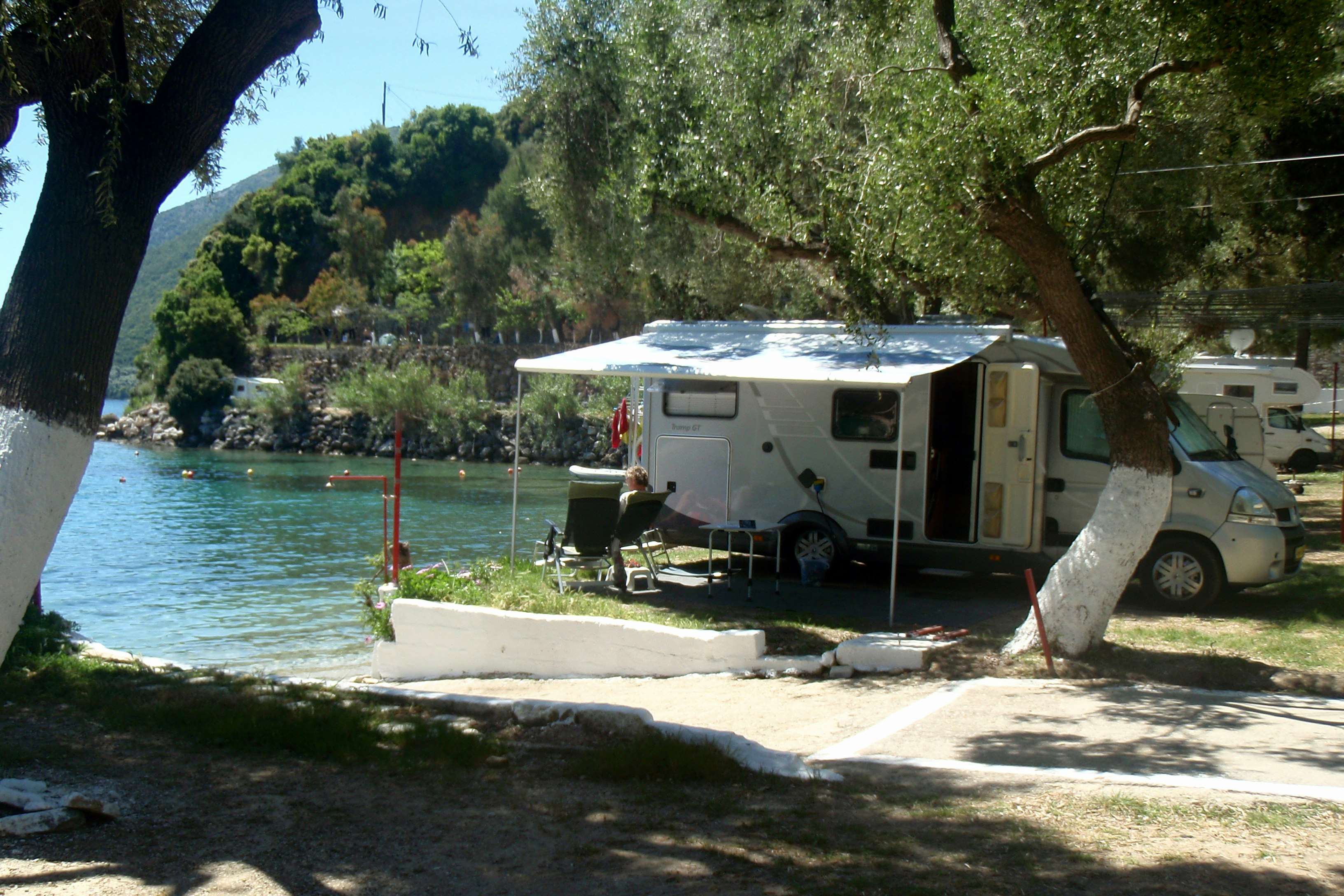 Camping Dessimi Beach Luftaufnahme vom Campingplatz mit Blick auf dem Meer