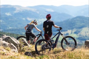 Camping Domaine de Champé - Gäste mit Mountainbike