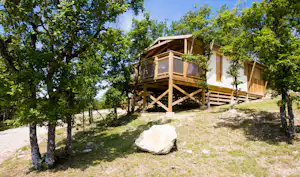 Camping Domaine de la Faurie - Mobilheim auf dem Campingplatz